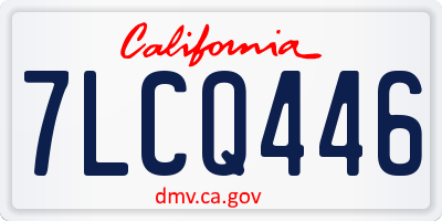 CA license plate 7LCQ446