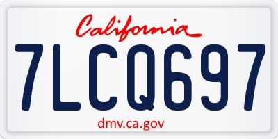 CA license plate 7LCQ697