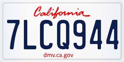 CA license plate 7LCQ944