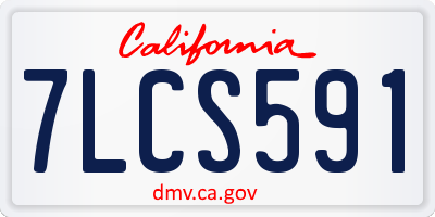CA license plate 7LCS591