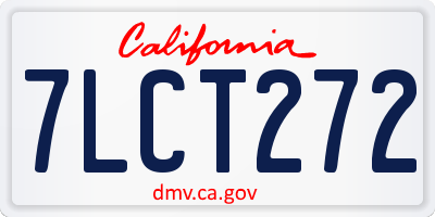 CA license plate 7LCT272