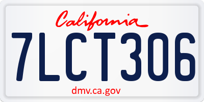CA license plate 7LCT306