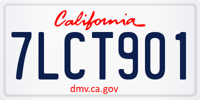 CA license plate 7LCT901