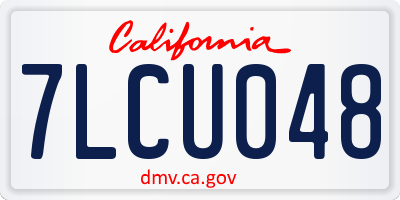 CA license plate 7LCU048