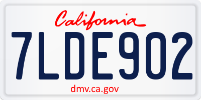 CA license plate 7LDE902