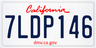 CA license plate 7LDP146