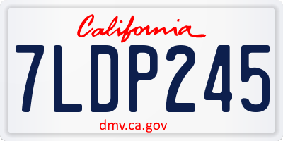 CA license plate 7LDP245