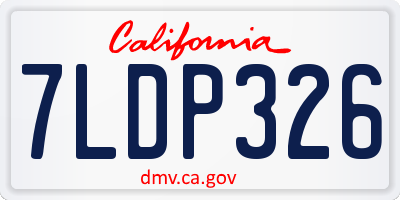 CA license plate 7LDP326