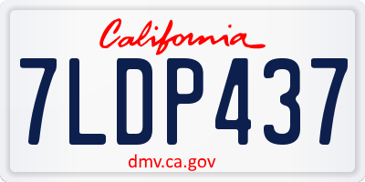 CA license plate 7LDP437