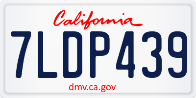CA license plate 7LDP439