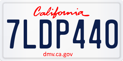 CA license plate 7LDP440
