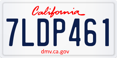 CA license plate 7LDP461