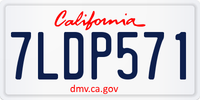 CA license plate 7LDP571