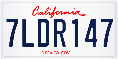 CA license plate 7LDR147