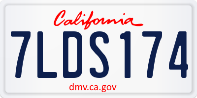 CA license plate 7LDS174