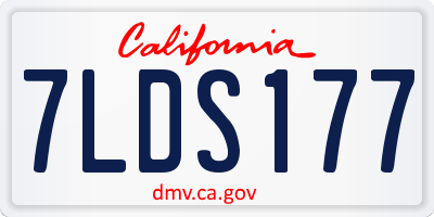CA license plate 7LDS177