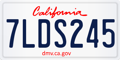 CA license plate 7LDS245