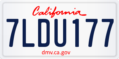 CA license plate 7LDU177