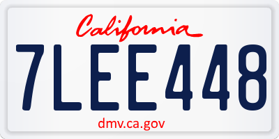 CA license plate 7LEE448