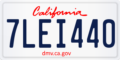 CA license plate 7LEI440