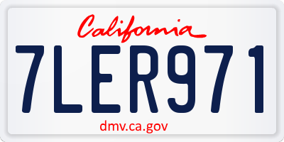 CA license plate 7LER971