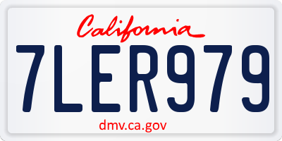 CA license plate 7LER979