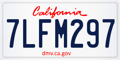 CA license plate 7LFM297