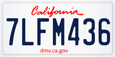 CA license plate 7LFM436