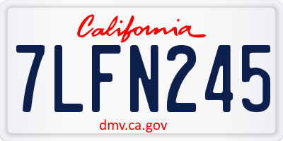 CA license plate 7LFN245
