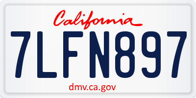 CA license plate 7LFN897
