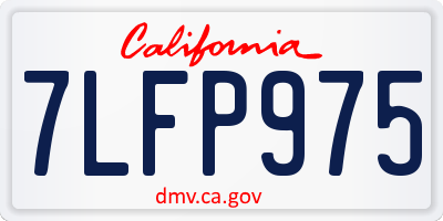 CA license plate 7LFP975