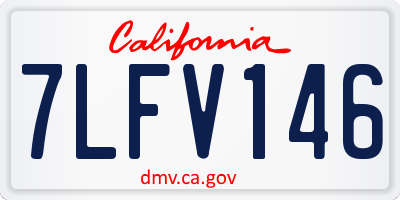 CA license plate 7LFV146