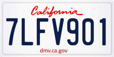 CA license plate 7LFV901