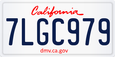 CA license plate 7LGC979