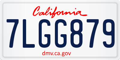 CA license plate 7LGG879
