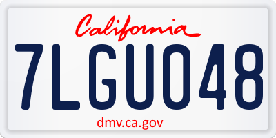 CA license plate 7LGU048
