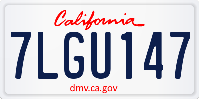 CA license plate 7LGU147