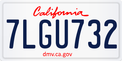CA license plate 7LGU732