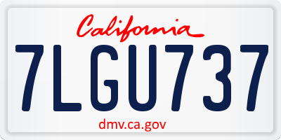 CA license plate 7LGU737