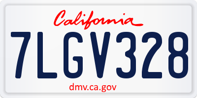 CA license plate 7LGV328
