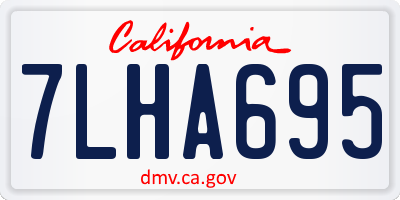 CA license plate 7LHA695