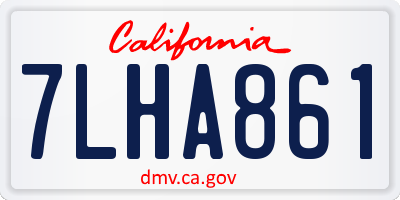 CA license plate 7LHA861