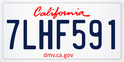 CA license plate 7LHF591