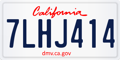 CA license plate 7LHJ414