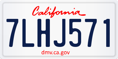 CA license plate 7LHJ571