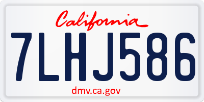 CA license plate 7LHJ586