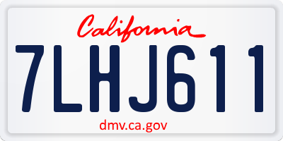 CA license plate 7LHJ611