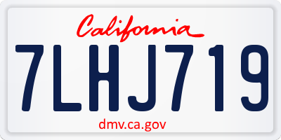 CA license plate 7LHJ719