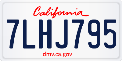 CA license plate 7LHJ795