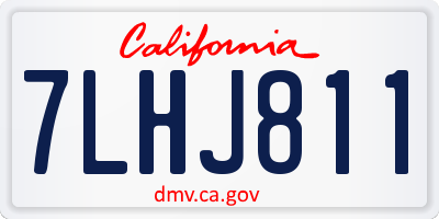 CA license plate 7LHJ811